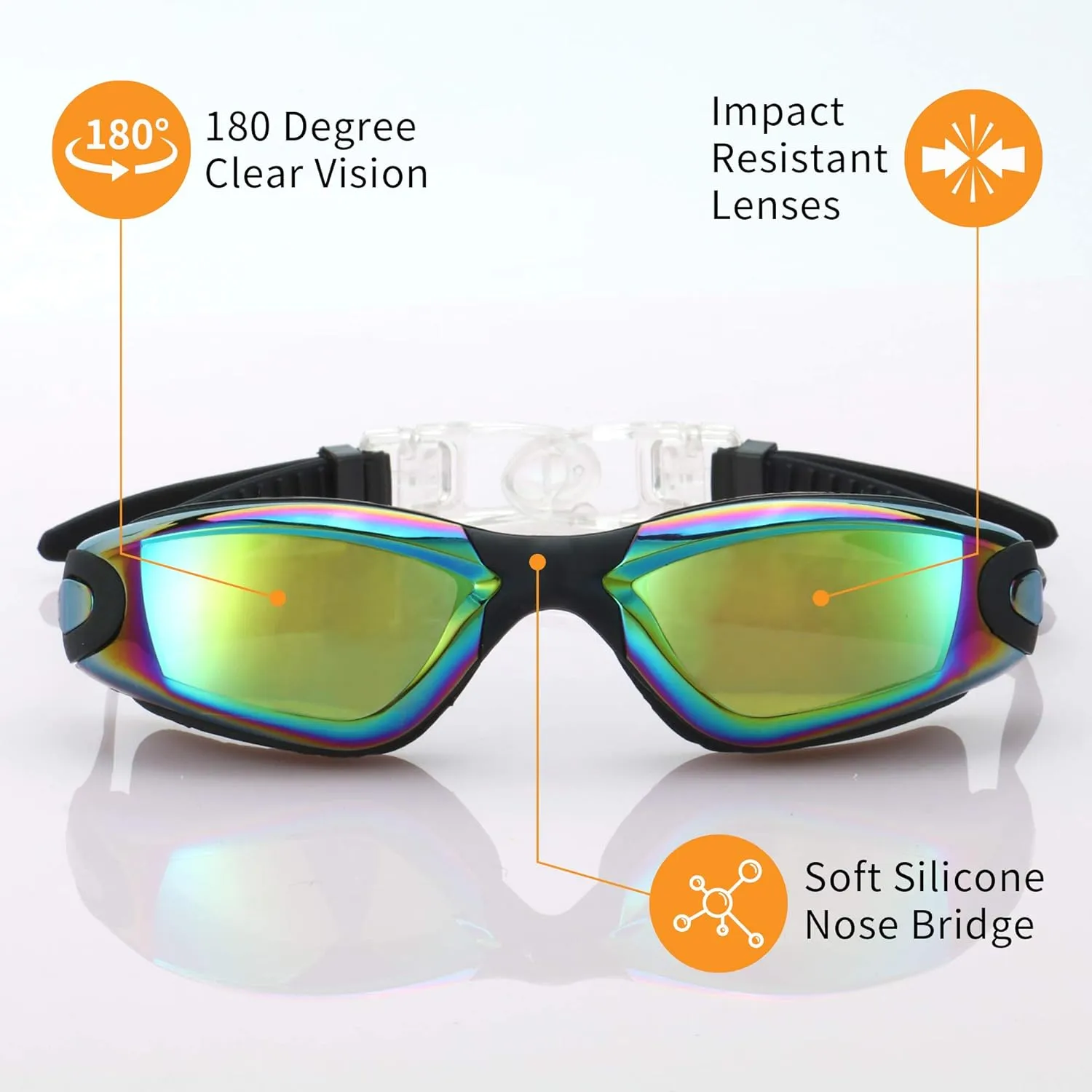 4 Pack Kids Swim Goggles Ages 6-14 UV Protection Anti Fog No Leaking Pool Swimming Goggles for Boys Girls Youth