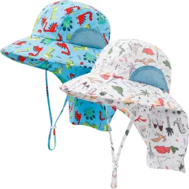 Baby Sun Hat UPF 50  Mesh Liner Toddler Bucket Hats with Wide Brim Neck Flap for Outdoor Beach Swim