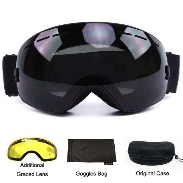 BE NICE Anti Fog Ski Goggles - Frameless