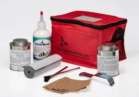 Bixler's Marine All in One Repair Kit for Inflatable Boats, Dinghys, Rafts - Includes Hypalon Fabric, ToobSeal Sealant, Repair Materials, Reuseable Bag