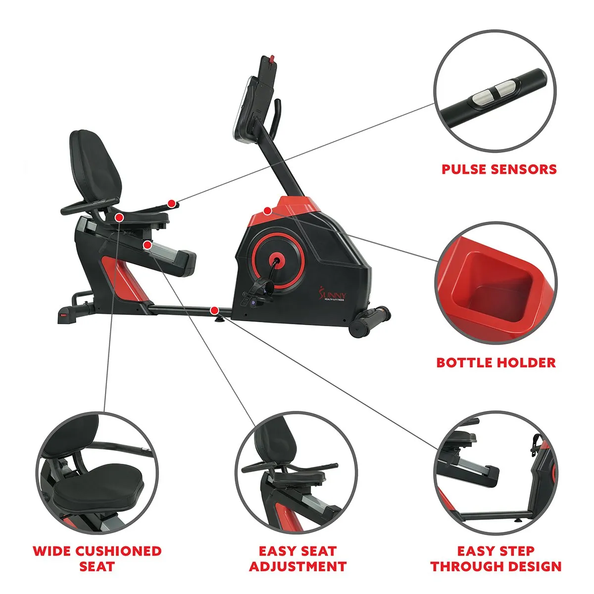 EVO- FIT Recumbent Bike Electro-Magnetic Cardio Fitness