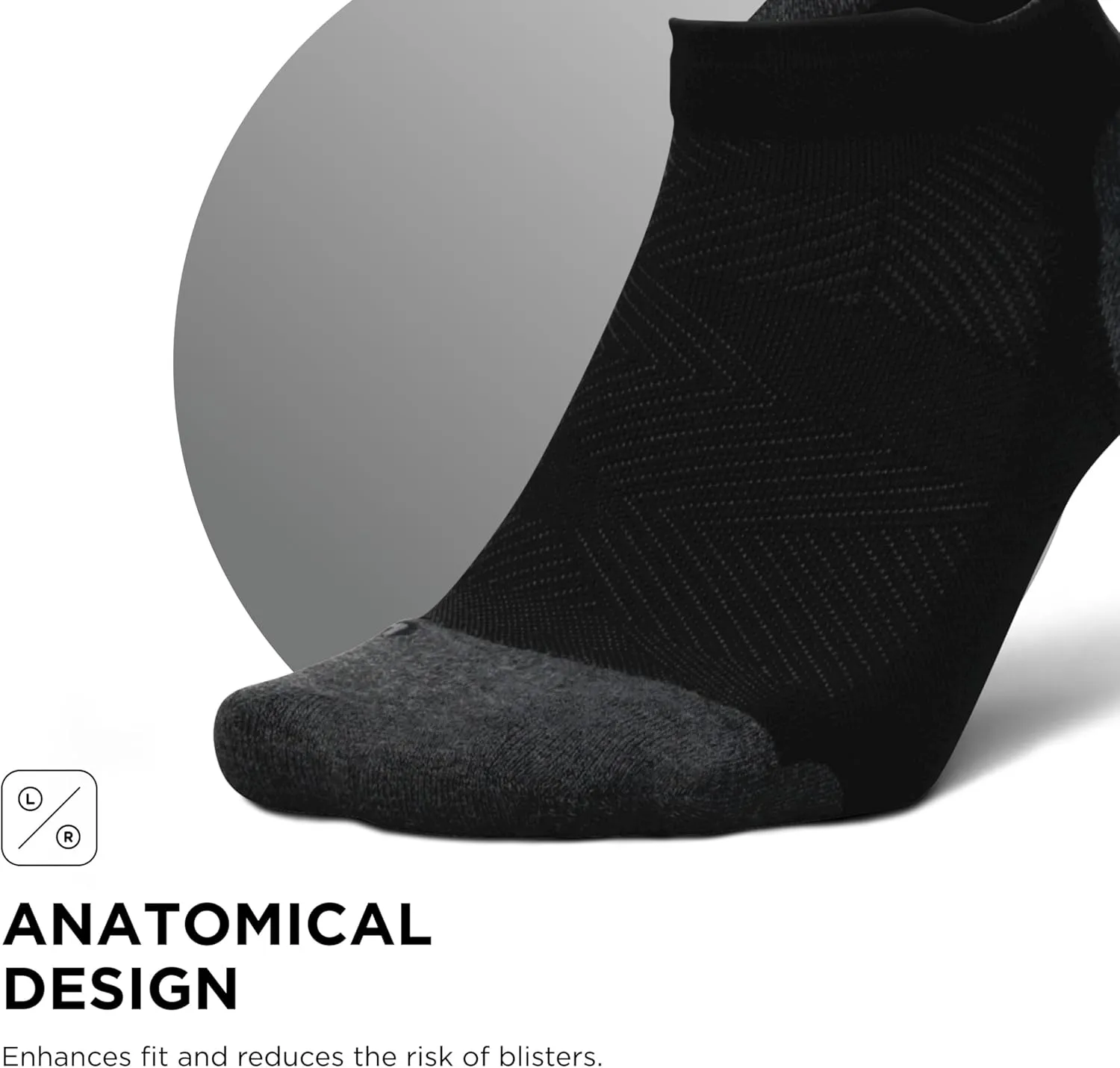 Feetures Elite Max Cushion No Show Tab Ankle Socks - Sport Sock with Targeted Compression