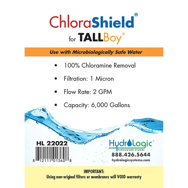 HydroLogic® TALLBoy® ChloraShield®