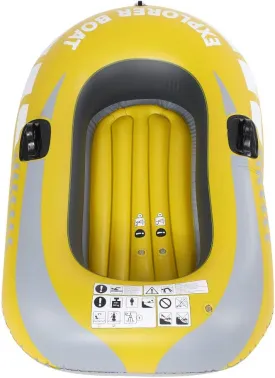 Inflatable Boat Inflatable Boats for Adults Heavy Duty Inflatable Rafts for Lakes Inflatable Kayak Canoe 1 Person Rowing Air Boat Fishing Drifting Diving(PVC)