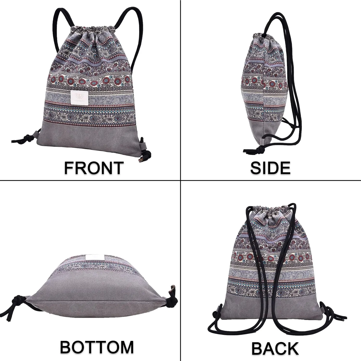 LAKE OF FIRE Drawstring Bags - Lightweight & Compact Bag for Yoga, Gym, Sports, Beach, Travel, and Daily Use(Gray)