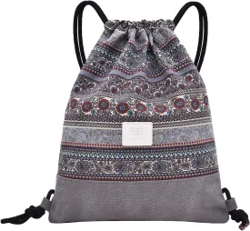 LAKE OF FIRE Drawstring Bags - Lightweight & Compact Bag for Yoga, Gym, Sports, Beach, Travel, and Daily Use(Gray)