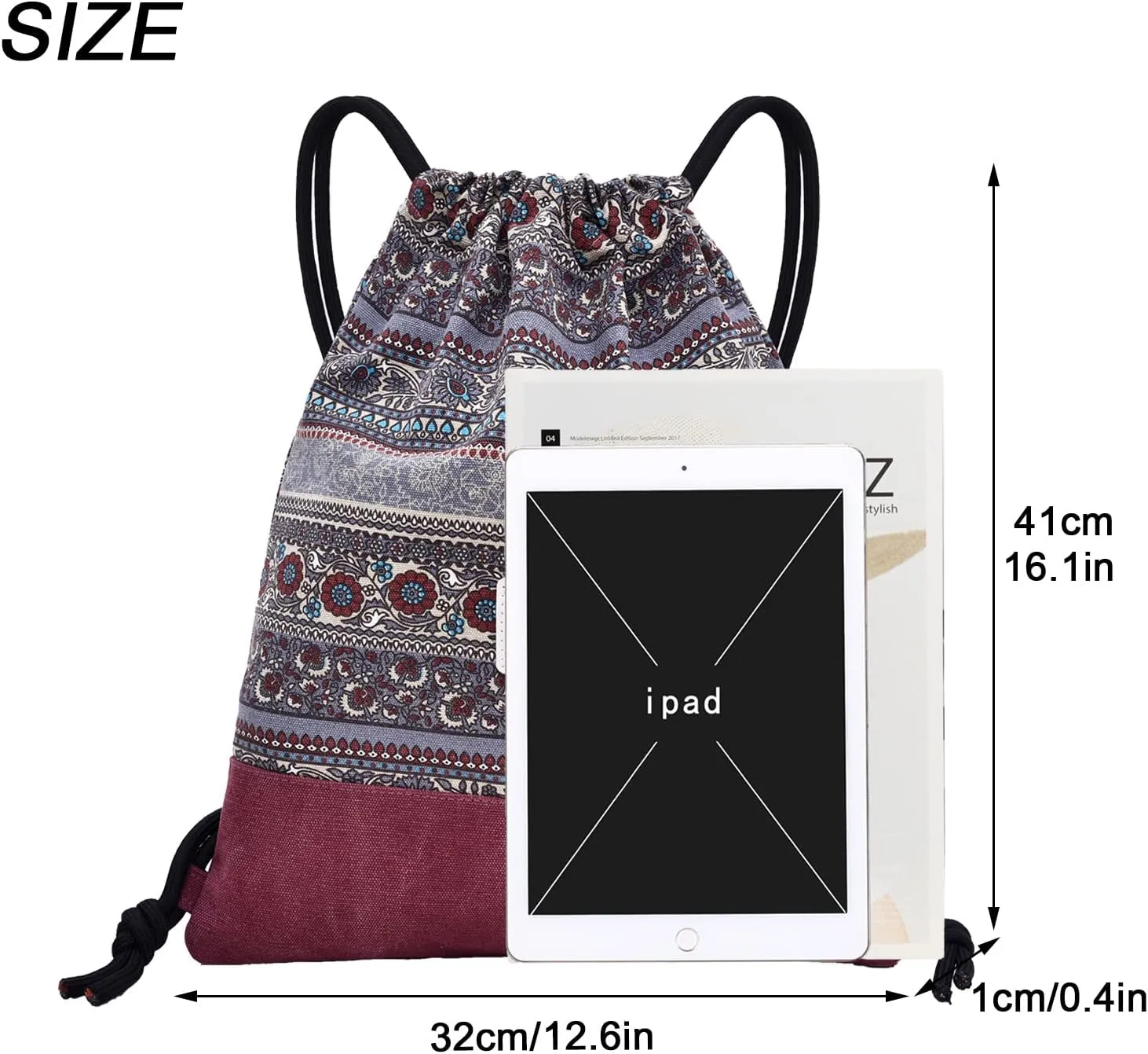 LAKE OF FIRE Drawstring Bags - Lightweight & Compact Bag for Yoga, Gym, Sports, Beach, Travel, and Daily Use(Red)