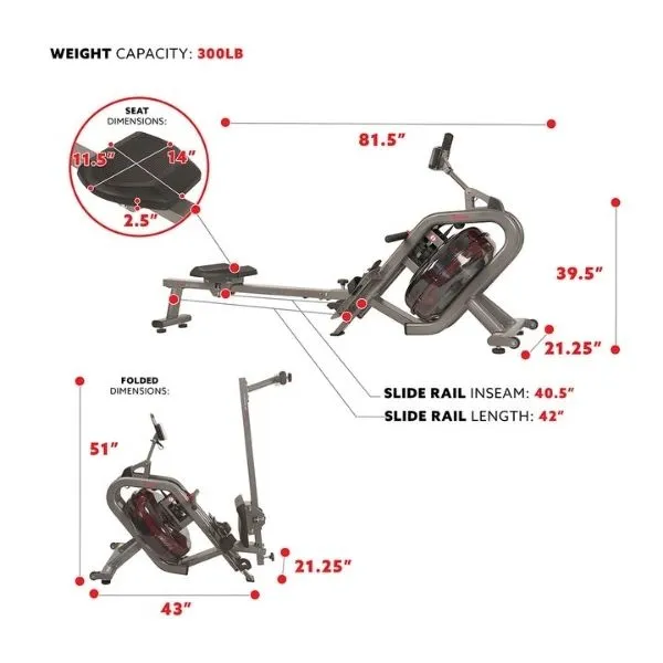 Phantom Hydro Water Rowing Machine