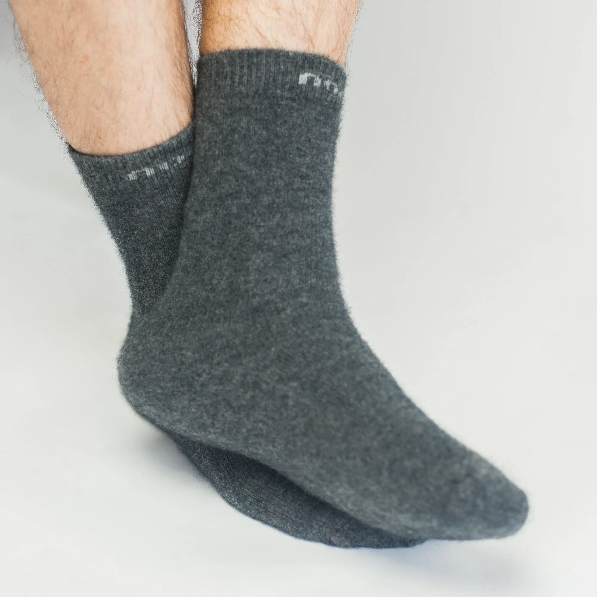 Possum Merino Wool HUKA Socks, Charcoal