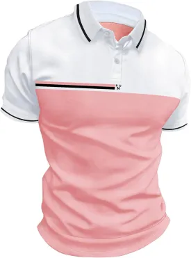 SOLY HUX Men's Golf Shirts Color Tennis Shirt Short Sleeve Casual Work T-Shirt