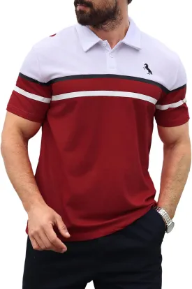 SOLY HUX Men's Golf Shirts Color Tennis Shirt Short Sleeve Casual Work T-Shirt