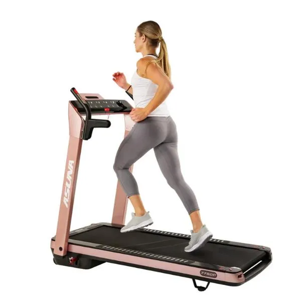 SpaceFlex Pink Running Treadmill with Auto Incline Foldable Wide Deck