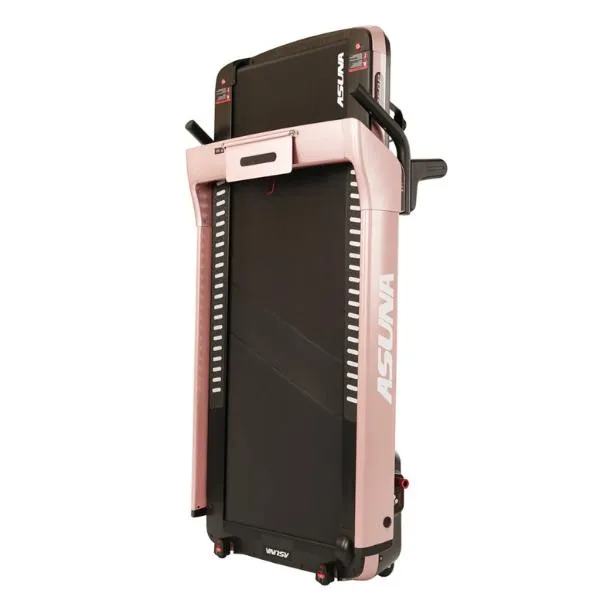 SpaceFlex Pink Running Treadmill with Auto Incline Foldable Wide Deck