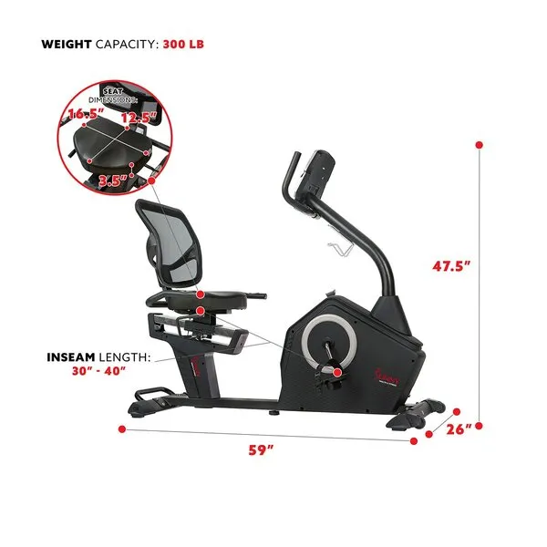Stationary Recumbent Bike with Programmable Display