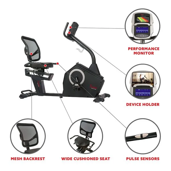Stationary Recumbent Bike with Programmable Display