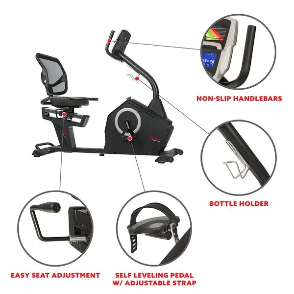 Stationary Recumbent Bike with Programmable Display