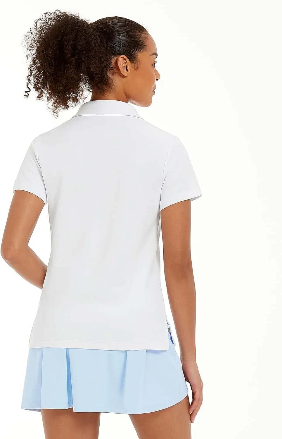 Stelle Womens V-Neck Polo | Quick-Drying Collared Golf Shirt with UV Protection