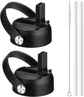 Straw Lid for Hydroflask, Lids with Straw for Hydro Flask 12 16 18 20 32 40 64oz Wide Mouth Water Bottles, Replacement Cap Lid for Hydroflask, BPA Free