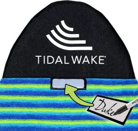 Tidal Wake TAG-IT Surf & Wake Board Sock Bag with Built-in Name Tag, Round Nose Style, 60", Tag Your Bag - Personalize with Your Name!
