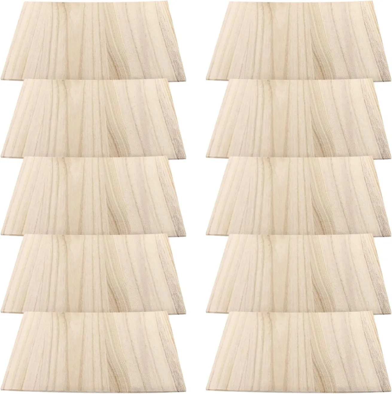 VOSAREA 10pcs Taekwondo Breaking Board Rebreakable Kick Boards Performing Wooden Taekwondo Punching Boards Training Accessory for Kids Adult (0.3cm)
