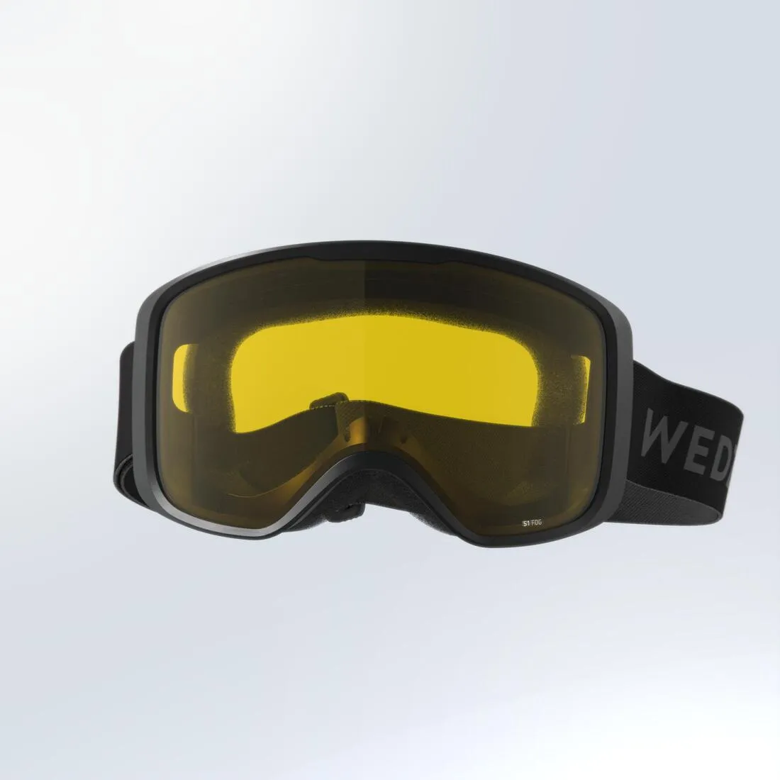 Wedze G 100 S1 Kids/Adult Skiing & Snowboarding Goggles - Bad Weather - Black