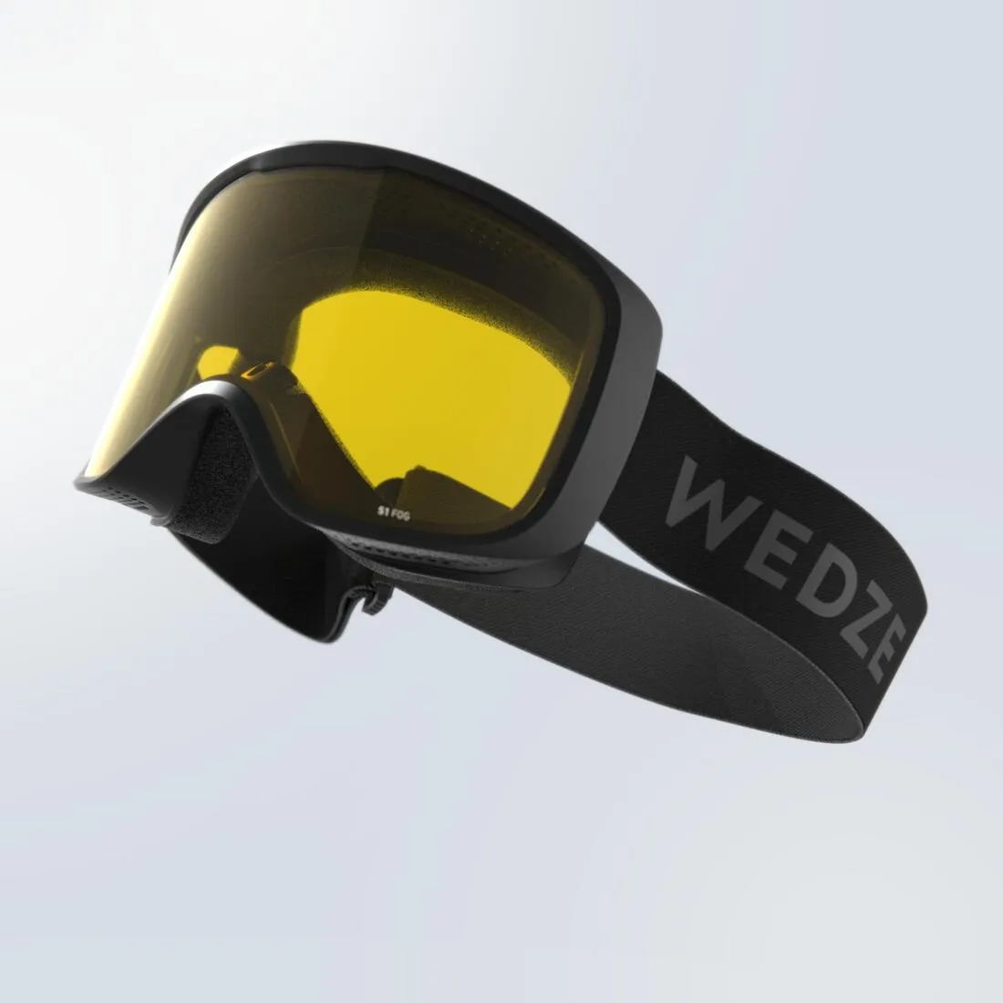 Wedze G 100 S1 Kids/Adult Skiing & Snowboarding Goggles - Bad Weather - Black