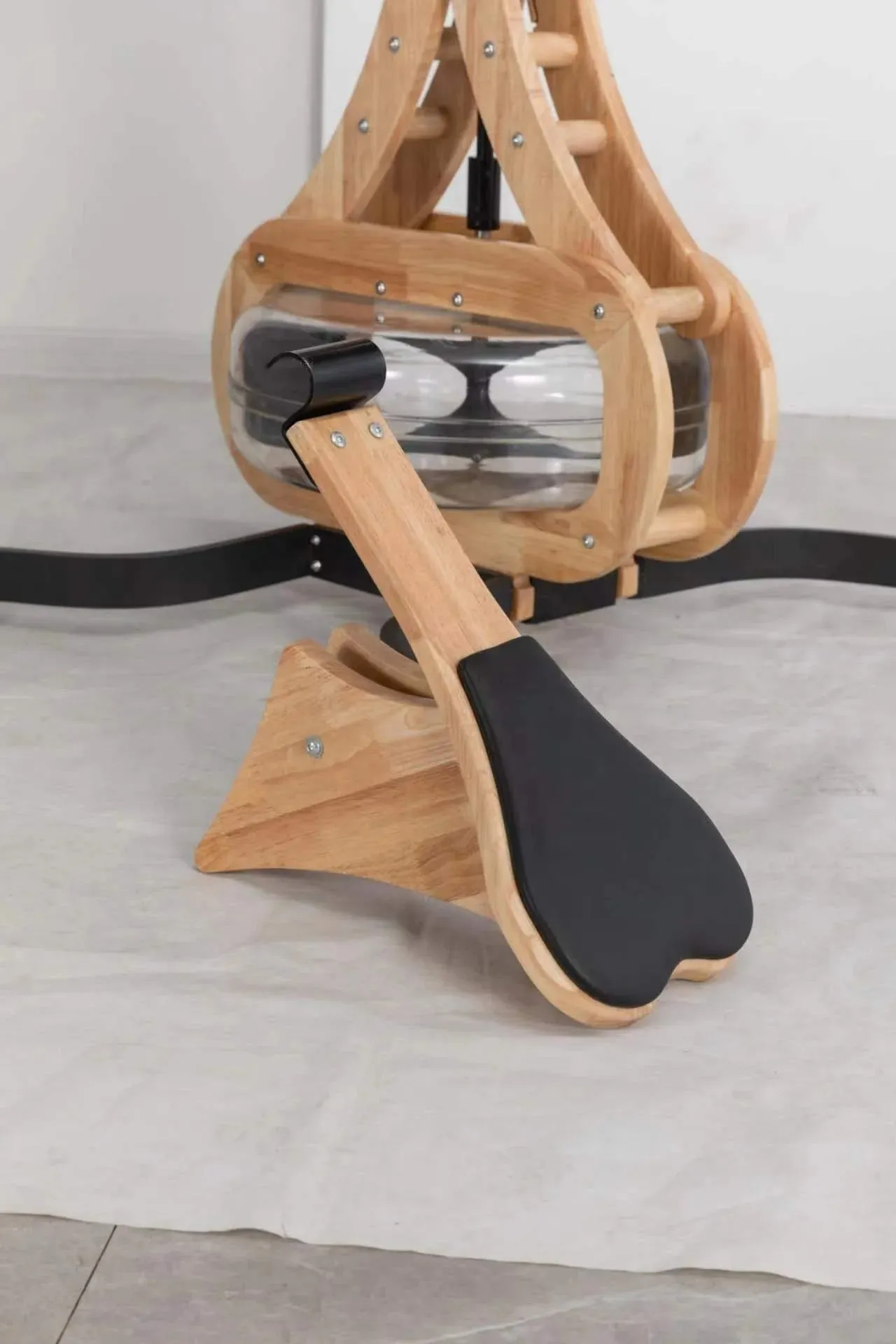 Wooden Rowing Machine Home Gym Cardio Equipment for Exercise Water Rower and Sailing Trainer