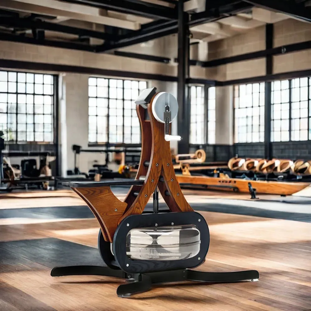 Wooden Rowing Machine Home Gym Cardio Equipment for Exercise Water Rower and Sailing Trainer