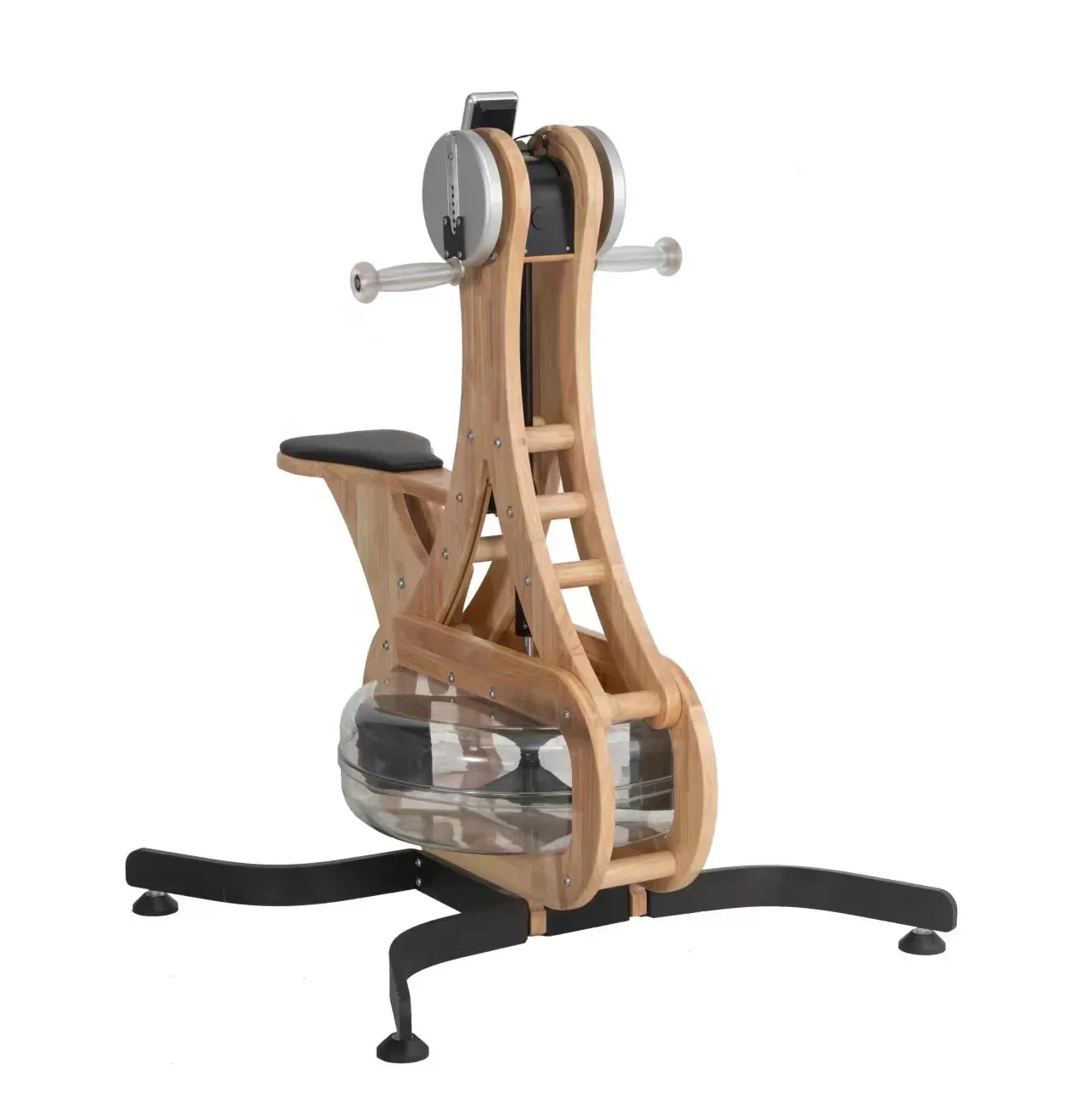 Wooden Rowing Machine Home Gym Cardio Equipment for Exercise Water Rower and Sailing Trainer