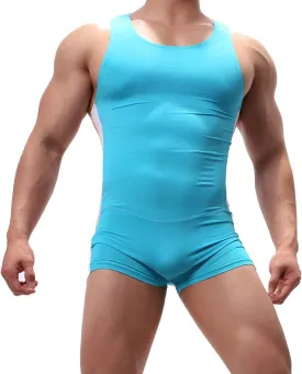 YUFEIDA Men's Athletic Supporters Bodysuit Slim Fit Active Wrestling Leotard Stretchy Base Layers Jumpsuit Boxer Singlet